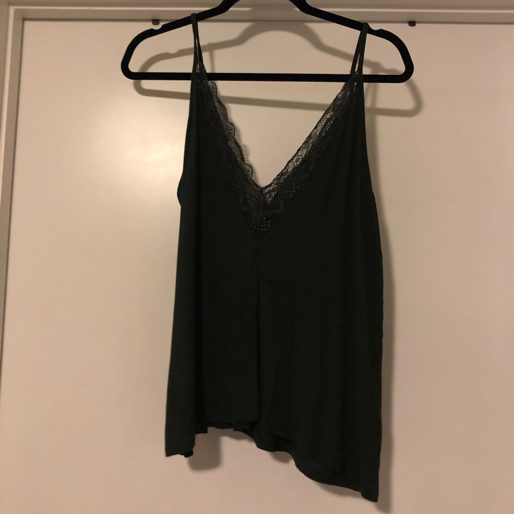 American Eagle Green lace tank